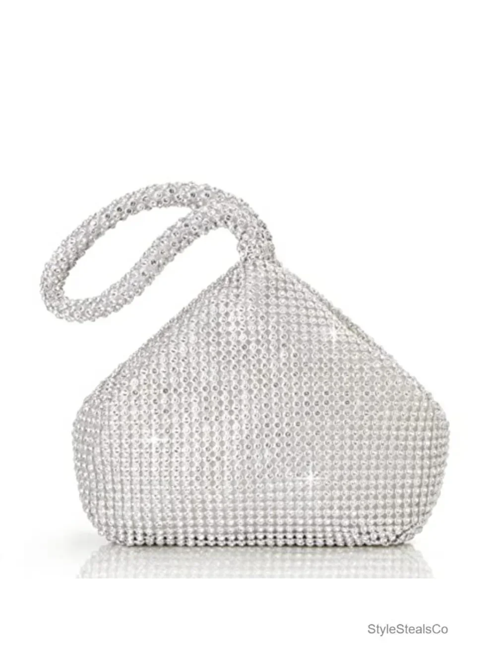 Rhinestone Clutch Triangle Sparkly Glitter Evening Bag